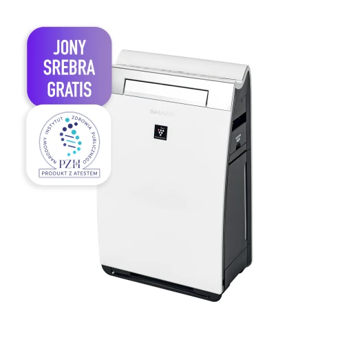 Sharp KI-G75EUW oczyszczacz powietrza z frontu i jony srebra gratis PZH.webp
