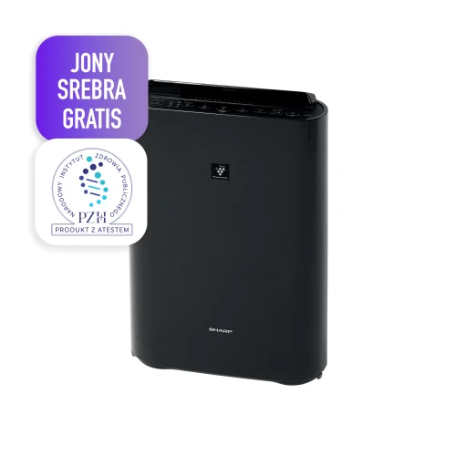 Sharp-KC-D40EUH oczyszczacz powietrza z frontu jony srebra.webp
